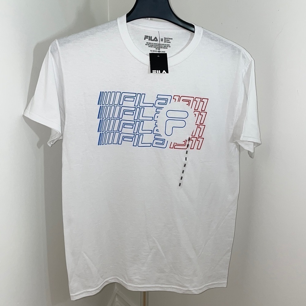 New Fila Men's Short Sleeve Logo T-Shirt Tee Top